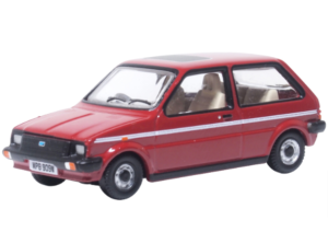 OXFORD DIECAST 76MET001 AUSTIN MINI METRO VERMILLION PRINCESS DIANA - OO Gauge