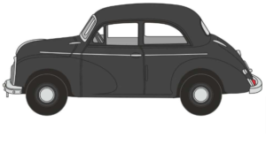 OXFORD DIECAST 76MMS007 MORRIS MINOR MMS SALOON BLACK - OO Gauge