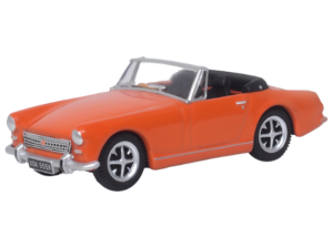 OXFORD DIECAST 76MGM001 MG MIDGET MKIII BLAZE ORANGE OO Gauge