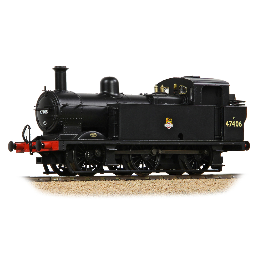 Branchline 32-231B LMS Fowler 3F (Jinty) 47406 BR Black (Early Emblem) - OO Gauge