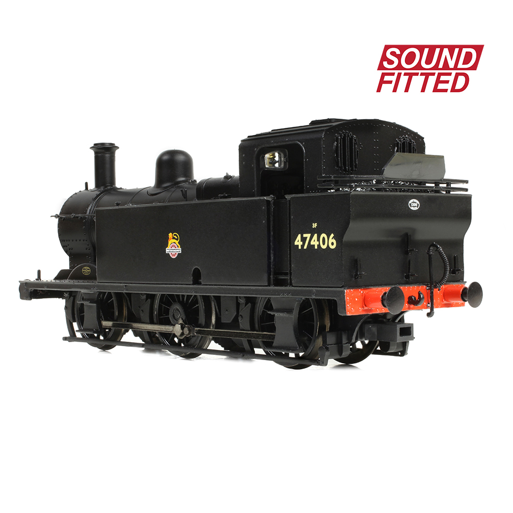 Branchline 32-231BSF LMS Fowler 3F (Jinty) 47406 BR Black (Early Emblem) - OO Gauge