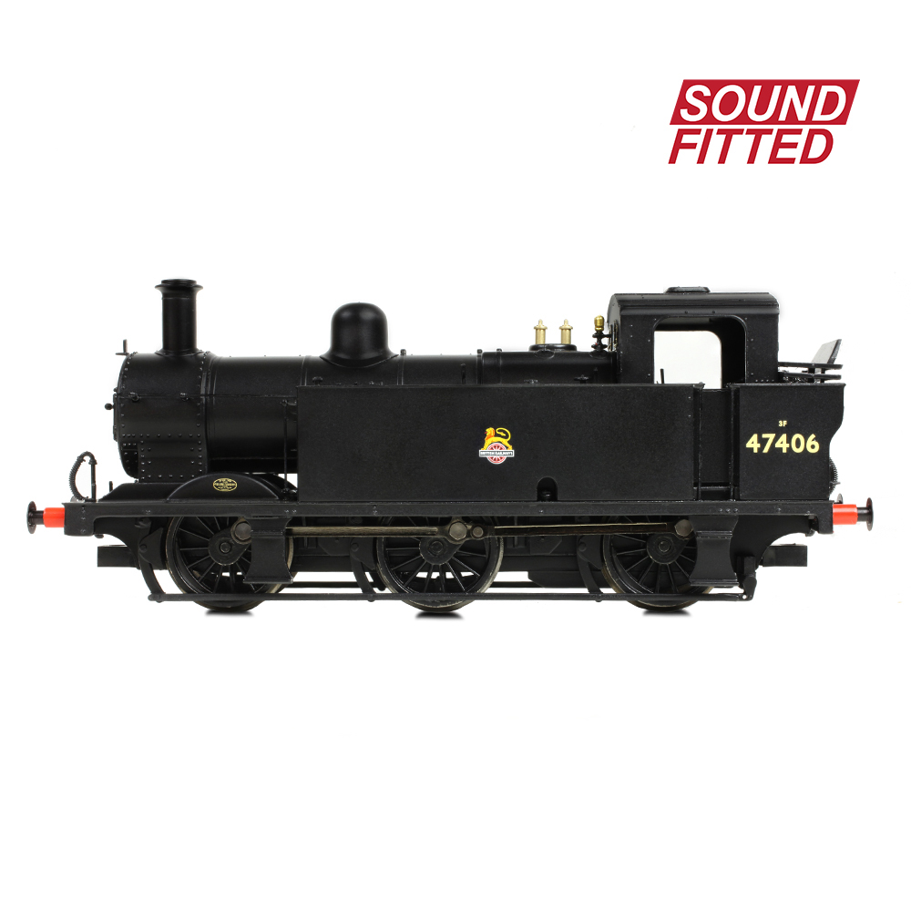 Branchline 32-231BSF LMS Fowler 3F (Jinty) 47406 BR Black (Early Emblem) - OO Gauge
