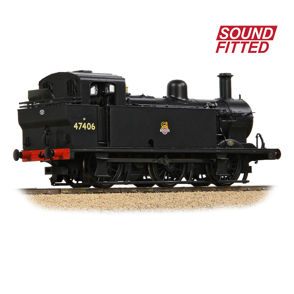 Branchline 32-231BSF LMS Fowler 3F (Jinty) 47406 BR Black (Early Emblem) - OO Gauge