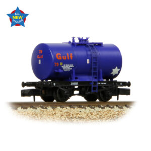Graham Farish 378-001 14T Anchor-Mounted Tank Wagon 'Gulf' Blue - N Gauge