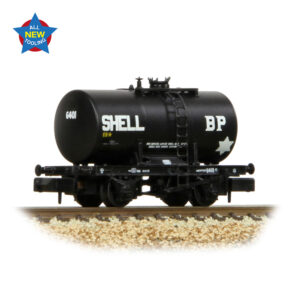 Graham Farish 378-004 20T Anchor-Mounted Tank Wagon 'Shell/BP' Black - N Gauge