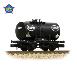 Graham Farish 378-005 20T Anchor-Mounted Tank Wagon 'Esso' Black - N Gauge