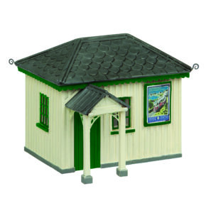Scenecraft 44-0190B Narrow Gauge (OO9) Platform Waiting Room - Green and Cream - 1:76 Gauge