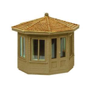 Scenecraft 44-0536B Octagonal Summer House - Brown - OO Gauge