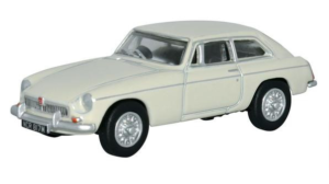 OXFORD DIECAST 76MGBGT003 MGB GT GLACIER WHITE - OO Gauge