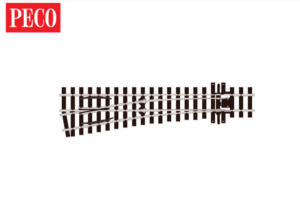PECO SL-E1496 HOm Code 75 Electrofrog Turnout, Medium Radius, Left Hand 12mm Gauge