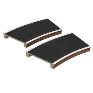 Scenecraft 44-0007 Two Curved Platforms Radius 2 - OO Gauge