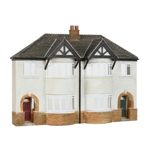 Scenecraft 44-0206 Low Relief 1930s Semi Detached Houses - OO Gauge