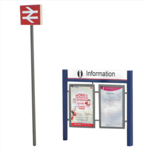 Scenecraft 44-548 Station Signage Set - OO Gauge
