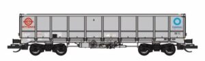 Revolution TT-EAL-102E JNA/MMA bogie box wagons Ermewa Tarmac grey Number 5500 011-8 - TT Gauge