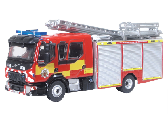 OXFORD DIECAST 76VEO003 Volvo FL Emergency One Pump Gtr Manchester Fire & Rescue - OO Gauge