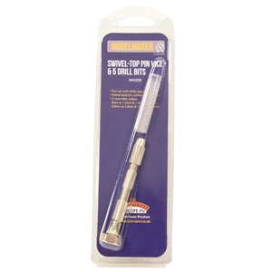 Model Maker - MM008 Swivel-top Pin Vice & Five Drill Bits