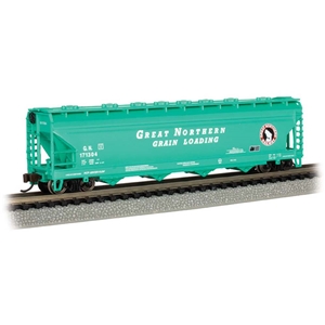 Bachmann USA - 17561 ACF 56' 4-Bay Center-Flow Hopper - Great Northern #27429 - Glacier Gre - N Scale