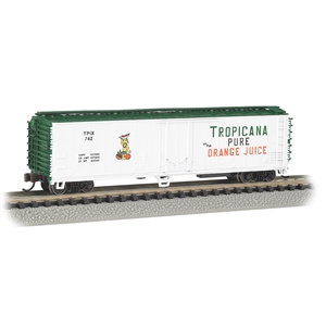 Bachmann USA - 17954 ACF 50' Steel Reefer - Tropicana - White & Green - N Scale