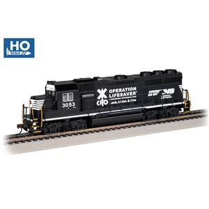 Bachmann USA - 63565 EMD GP40 - Norfolk Southern Op Lifesaver#3053 (With DB) - N Scale