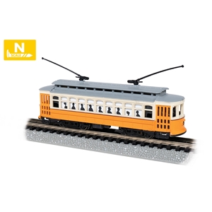Bachmann USA - 61089 Brill Trolley - Brill Trolley - Orange, Cream & Gray - N Scale