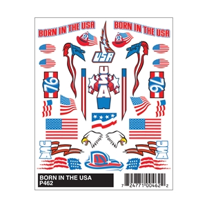 Pinecar - WP462 Born in the USA Stick-On Decals