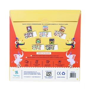 PepPlay - TWPP20602 Educational Sticker Puzzle ? Circus Carnival