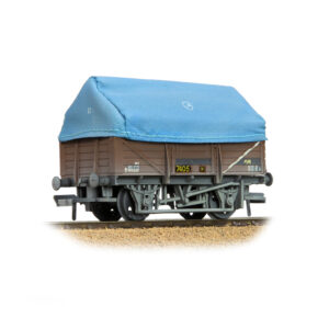Branchline 33-085D 5 Plank China Clay Wagon BR Bauxite (TOPS) With Hood [Weathered] OO - Gauge