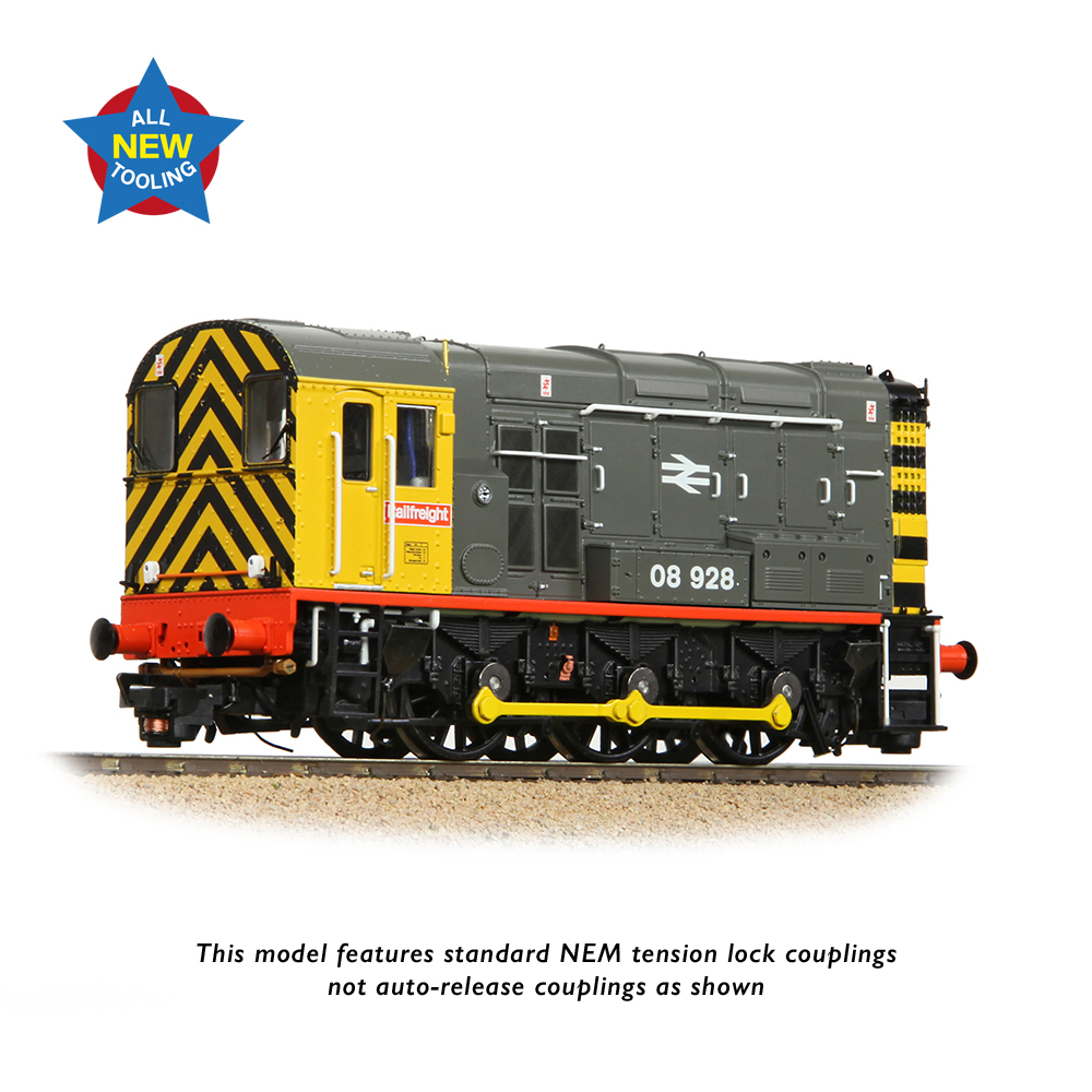 Bachmann Branchline 35-906 Class 08 08928 BR Railfreight (Red Stripe) OO - Gauge
