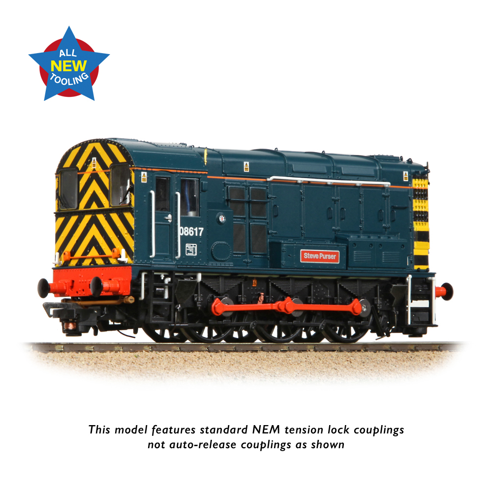 Bachmann Branchline 35-915 Class 08 08617 'Steve Purser' BR Blue OO - Gauge