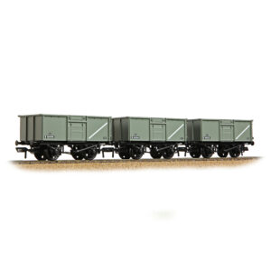 Branchline 37-265 BR 16T Steel Mineral Top Flap Doors 3-Wagon Pack BR Grey (Early) [with Load] OO - Gauge