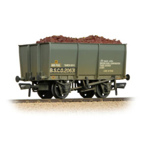 Branchline 37-400C 16T Steel Slope-Sided Tippler Mineral Wagon BSC Grey [Weathered] [with load] OO - Gauge