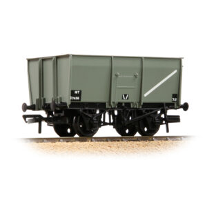 Branchline 37-450C 16T Steel Slope-Sided Mineral Wagon Rivetted Doors BR Grey OO - Gauge