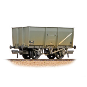 Branchline 37-450D 16T Steel Slope-Sided Mineral Wagon Rivetted Doors BR Grey [Weathered] OO - Gauge