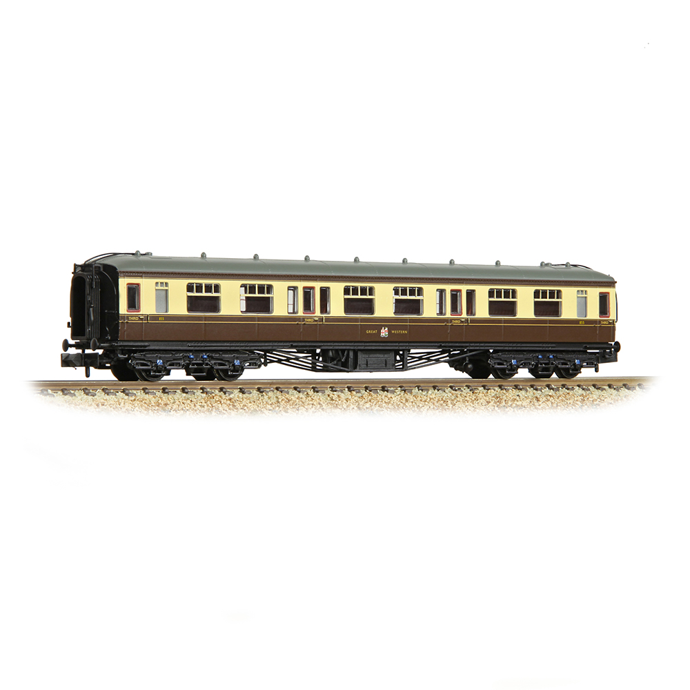 Graham Farish 374-536B GWR Hawksworth Third Corridor GWR Chocolate & Cream N - Gauge
