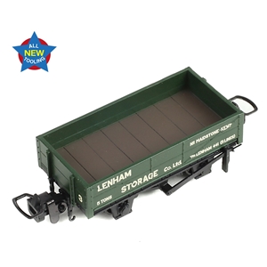Narrow Gauge - 393-153 RNAD Rebuilt Open Wagon 'Lenham Storage' Green - OO9 Scale