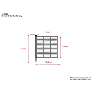 Scenecraft - 42-0505 6' Garden Fencing (x10) - 1:148 Scale