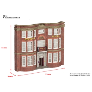 Scenecraft - 42-261 Low Relief Station Hotel - 1:148 Scale
