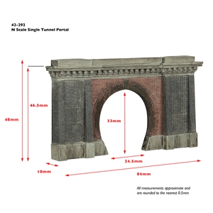 Bachmann Scenecraft - 42-292 Single Tunnel Portal - 1:148 Scale