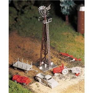 Bachmann USA - 45603 Windmill with Farm Machinery - 1:48 Scale