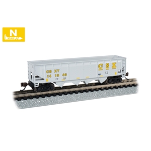 Bachmann USA - 73351 40' Quad Hopper - CSX #141946 Grey & Yellow - N Scale