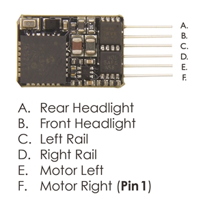 EZ Command - 36-568A 6 Pin DCC Loco-Decoder (with Brake Button function)