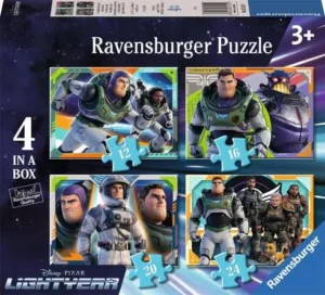 Ravensburger 03142 Children’s Puzzle Disney Lightyear, 4 in a Box - 12 + 16 + 20 + 24 Pieces Puzzle