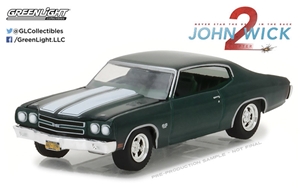 Greenlight - GL44780-F John Wick Chapter 2 (2017 Movie) 1970 Chevrolet Chevelle SS 396 - 1:64 Scale