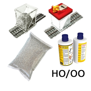 Proses - PBALKIT-11 Ballasting Kit HO w/Ballast Glue Applicator (Light Grey) - OO Scale