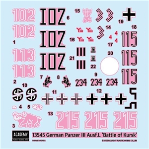 Academy - PKAY13545 German Panzer III Ausf L "Battle of Kursk" - 1:35 Scale