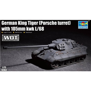 Trumpeter - PKTM07161 German King Tiger (Porsche turret) w/ 105mm KwK L/68 - 1:72 Scale