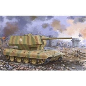Trumpeter - PKTM09585 German E-100 Flakpanzer w/12.8cm FlaK 40 - 1:35 Scale