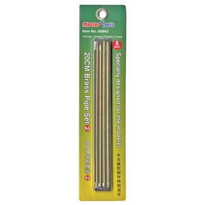 Trumpeter - PKTM09943 20cm Brass Pipe Set 2 (? 0.7, 0.8, 0.9 & 1.0x200mm 2 pcs ea)