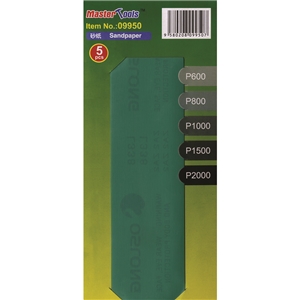 Trumpeter - PKTM09950 Sandpaper P600, P800, P1000, P1500, P2000