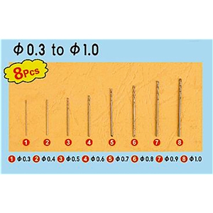 Trumpeter - PKTM09954 Drill Set 1 (8 pcs ? 0.3 to ? 1.0mm)